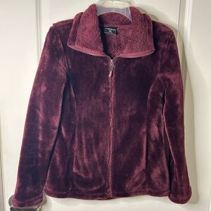 32 Degrees Heat Womens Maroon Fleece Full Zip Jacket Size Small
